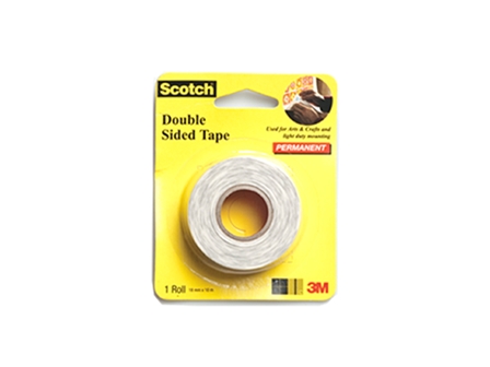 3M Scotch Double-Sided Tape White 18mmx10m 