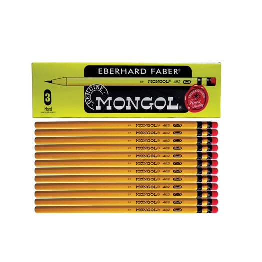 Mongol Pencil #3 Hard Yellow 12/Box
