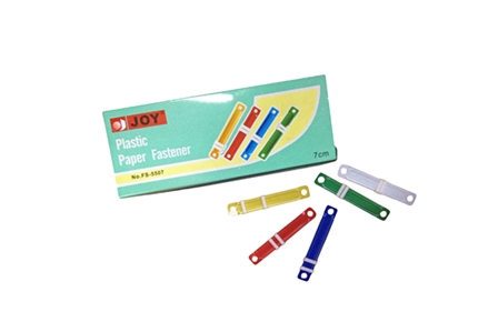 Joy Plastic Paper Fastener 5507 Assorted 7cm 50s