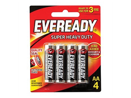 Eveready Super Heavy Duty Battery 1215BP4 AA 4s