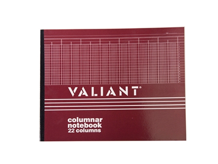Valiant Columnar Book 22 Columns 50Lvs 280x355mm