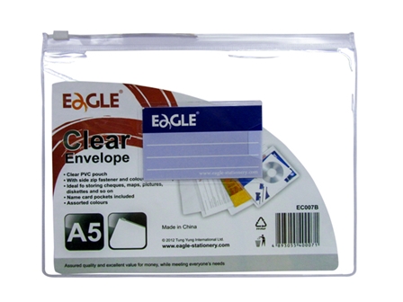 Eagle Clear Ziplock Envelope EC007B A5