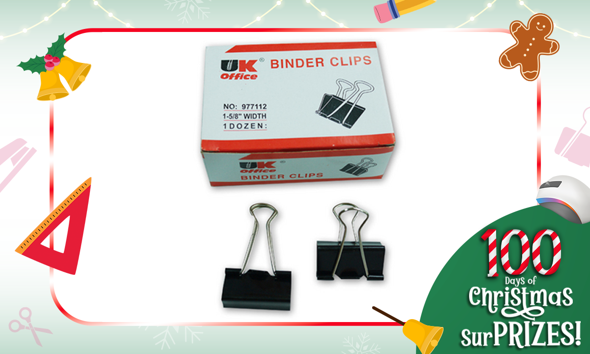 UK Office Binder Clips Black 1 5/8