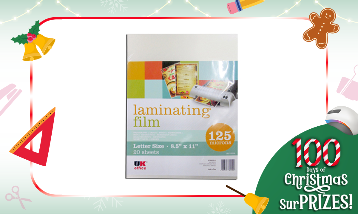 UK Office Laminating Film Letter 12520LF 125 Microns 20s (SRP PHP 188.00)