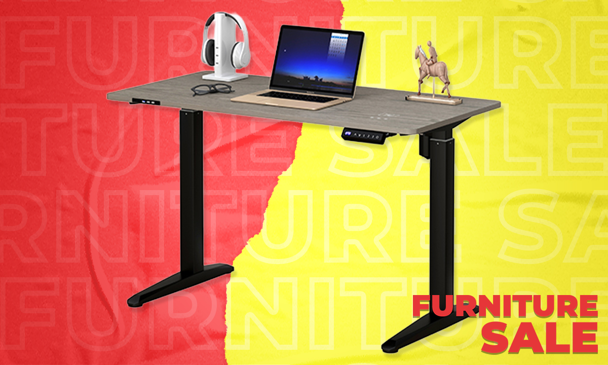 Sit/Stand Height-Adjustable Desk LT202D GGrey (SRP PHP 18,495.00)