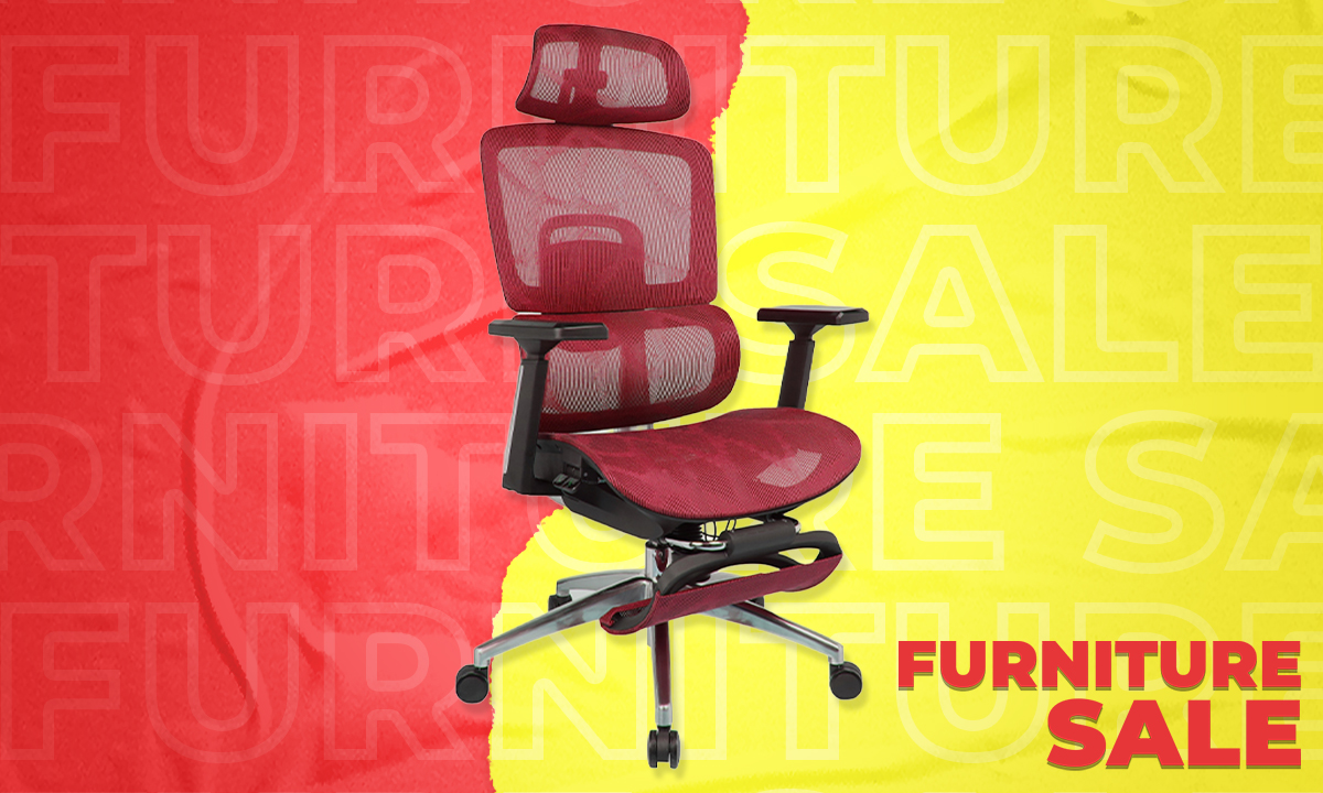 Executive Chair L97 Mesh with Footrest Burgundy (SRP PHP 14,995.00)