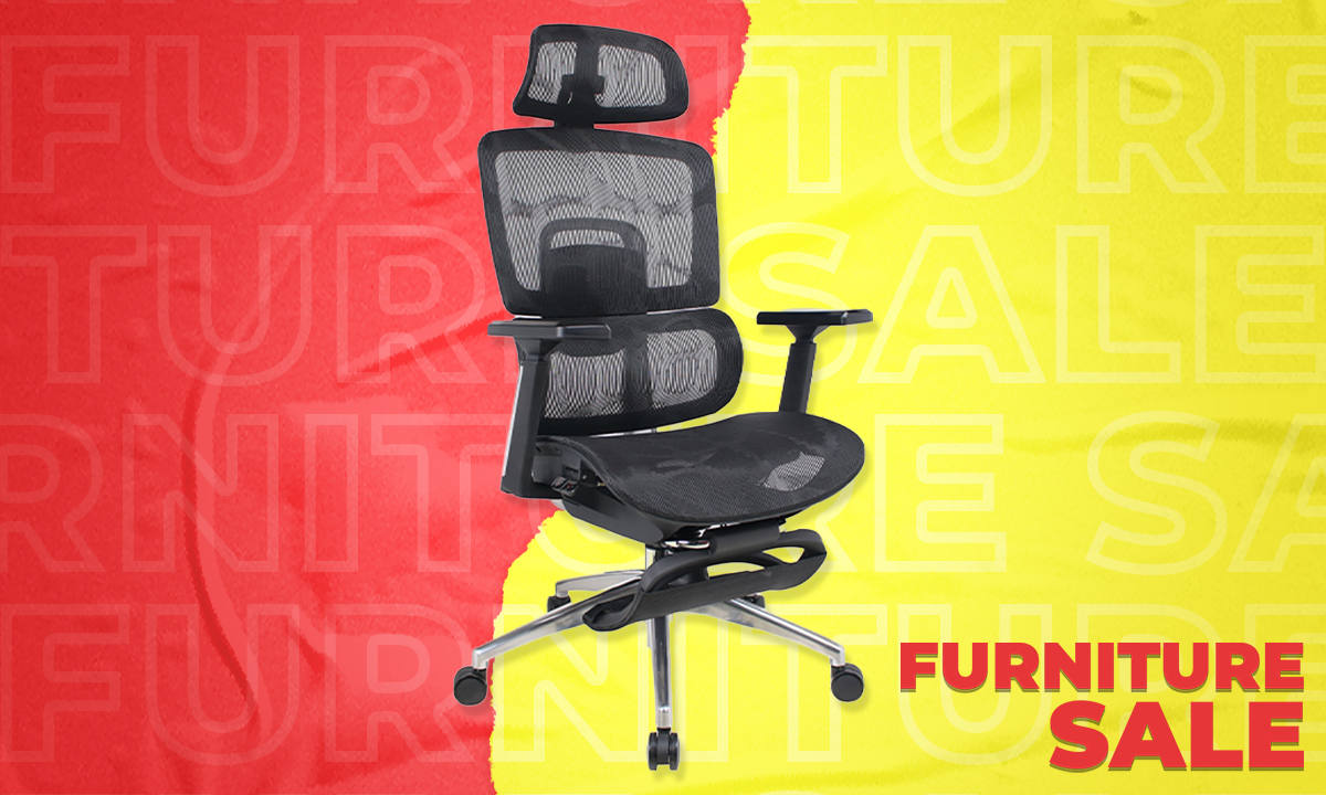 Executive Chair L97 Mesh with Footrest Black (SRP PHP 14,995.00)