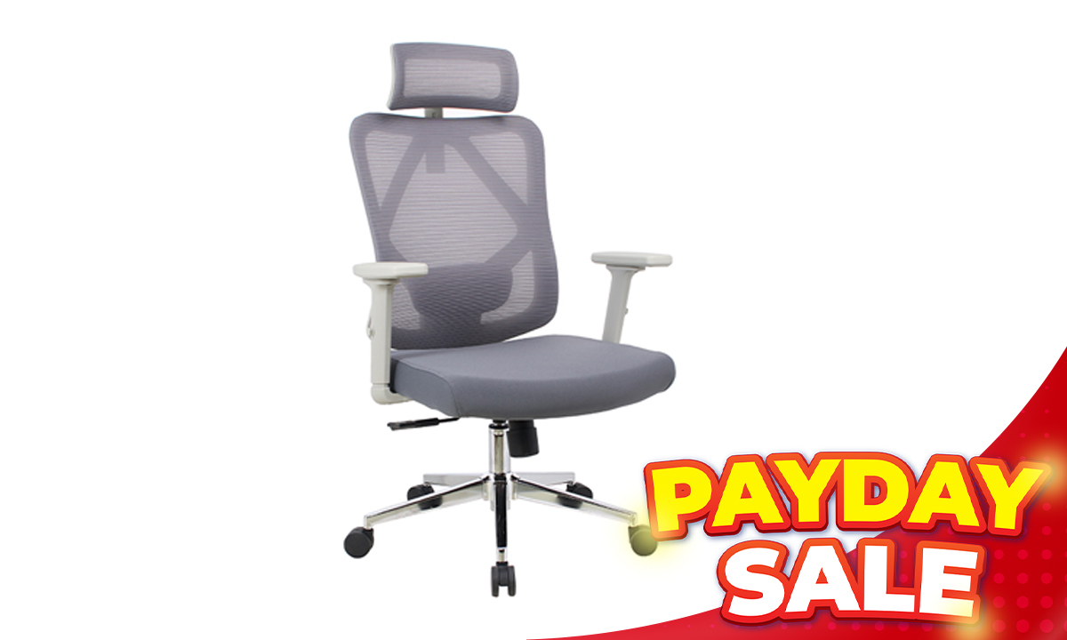 Executive Chair M18G Mesh with 3D Arm Gray (SRP PHP 7,995.00)