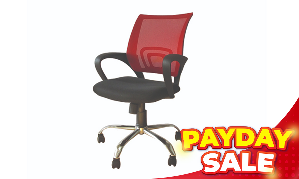 Task Chair 8014 Mesh Fabric Red (SRP PHP 3,495.00)