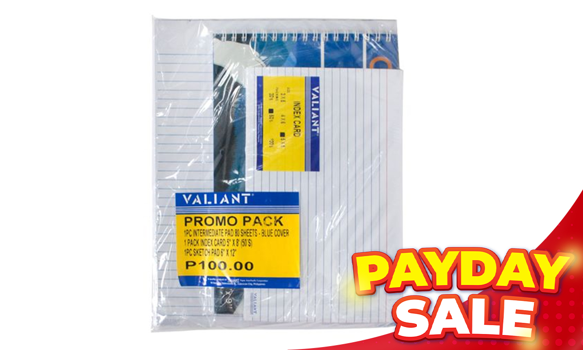 Valiant Intermediate & Sketch Pads + Index Card Promo Pack 3s (SRP PHP 100.00)