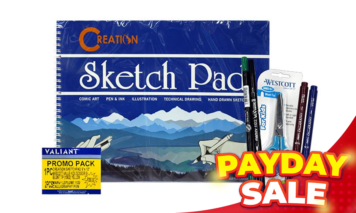 Valiant Sketch Pad + Art Materials Promo Pack 6s (SRP PHP 200.00)