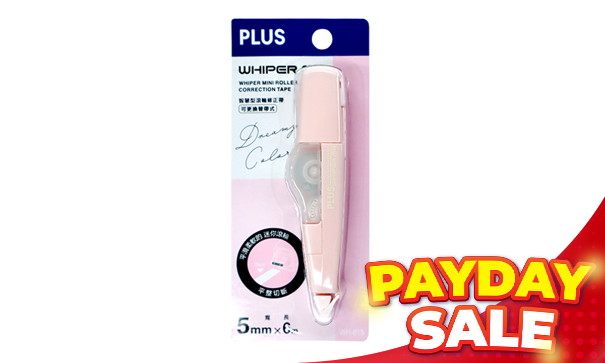 Plus Whiper MR Correction Tape WH-615 Pastel Assorted (SRP PHP 117.00)