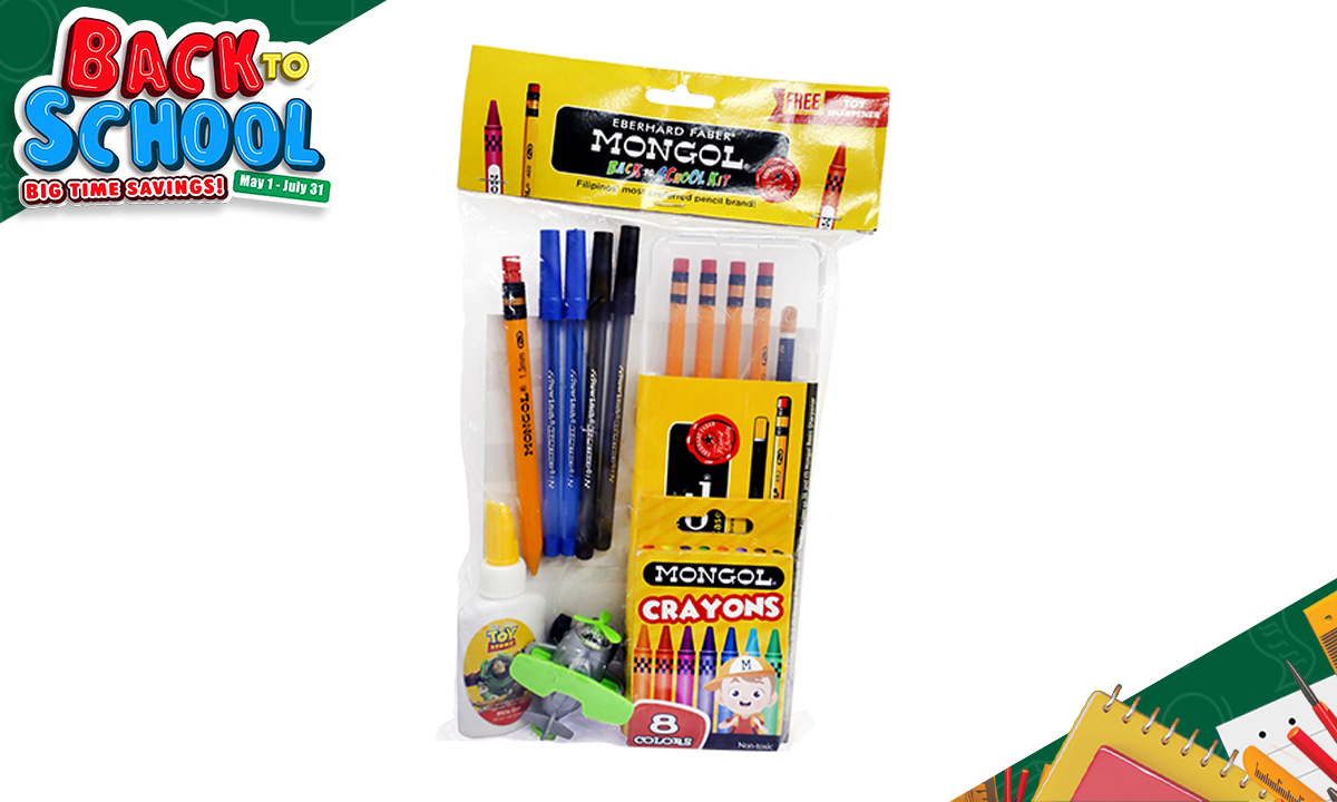 Mongol Back-to-School Kit with Toy Sharpener (SRP PHP 200.00)