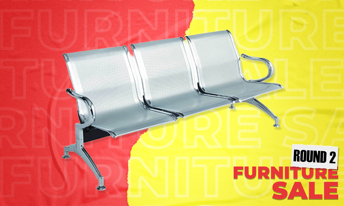 Gang Chair 3 Seater All Steel A61 (SRP PHP 5,995.00)