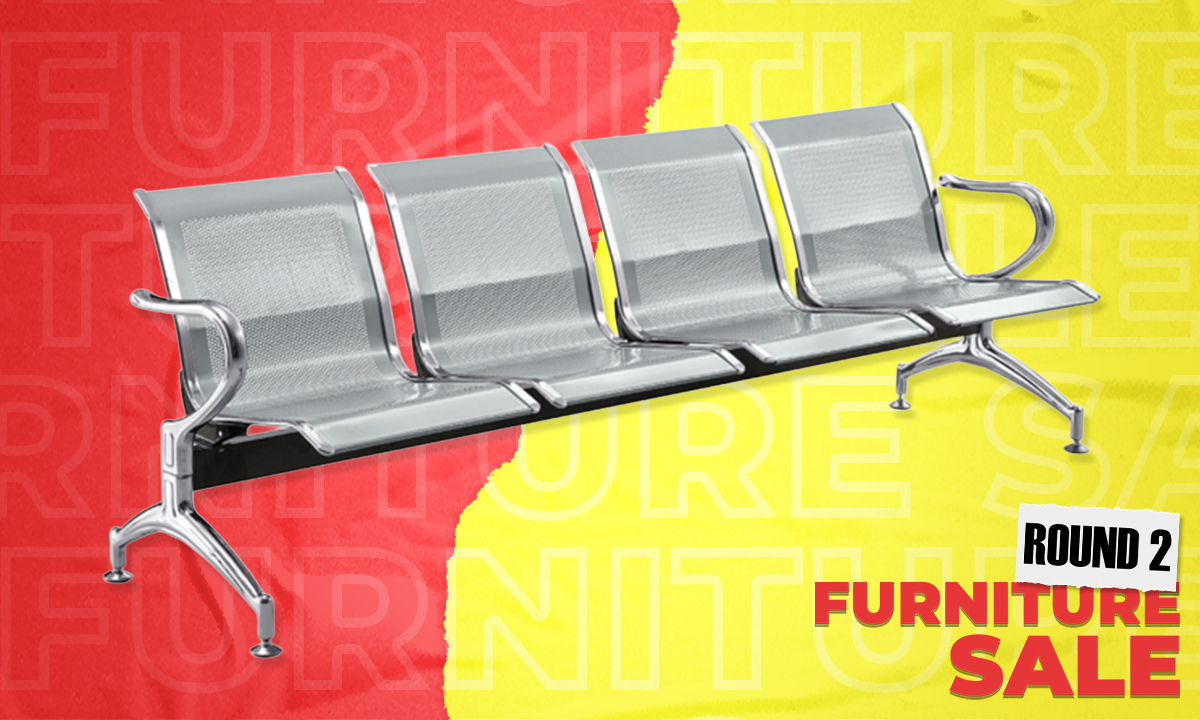 Gang Chair 4 Seater All Steel A61 (SRP PHP 7,595.00)