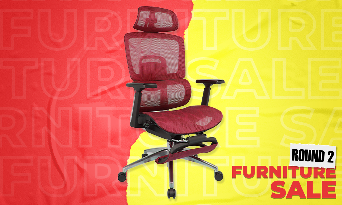 Executive Chair L97 Mesh with Footrest Burgundy (SRP PHP 14,995.00)