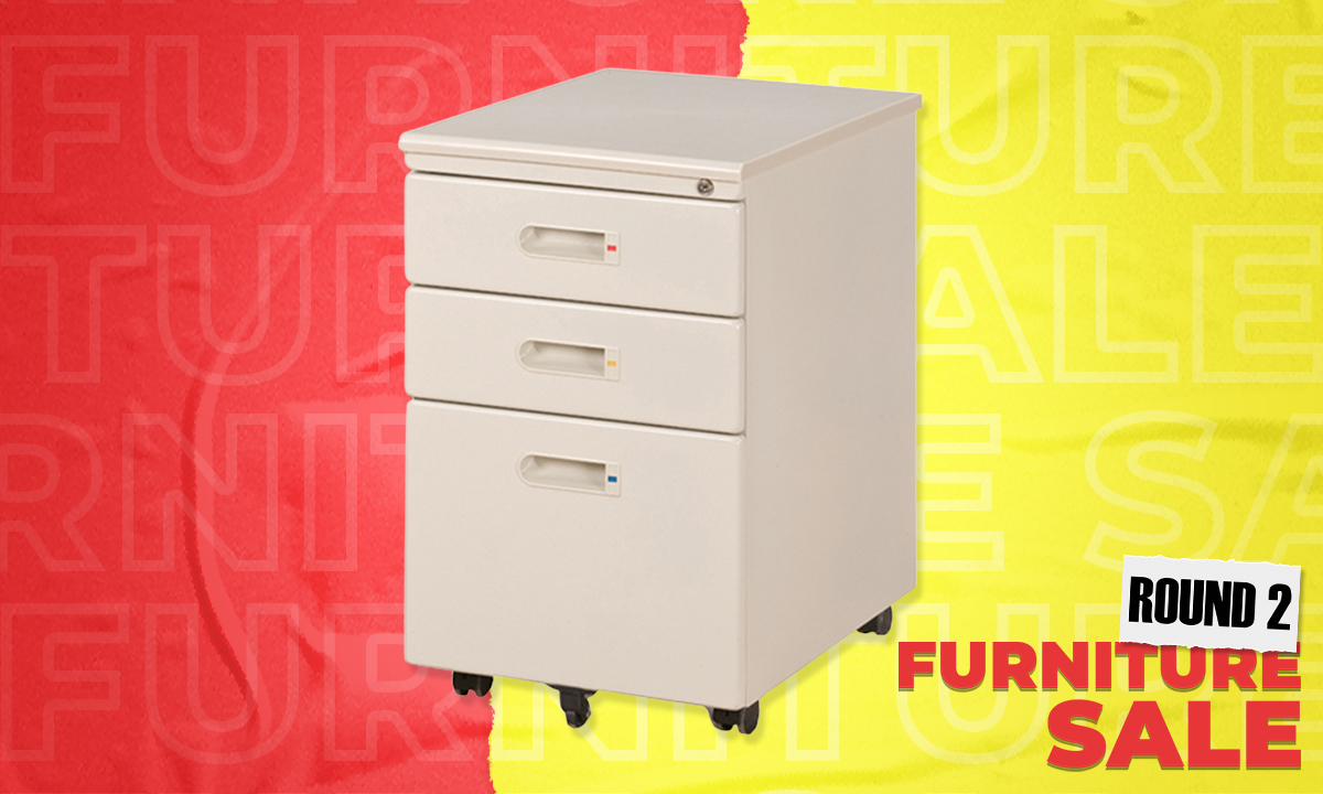 Mobile Pedestal 3-Drawer NA-FM001-05 Gray (SRP PHP 5,195.00)