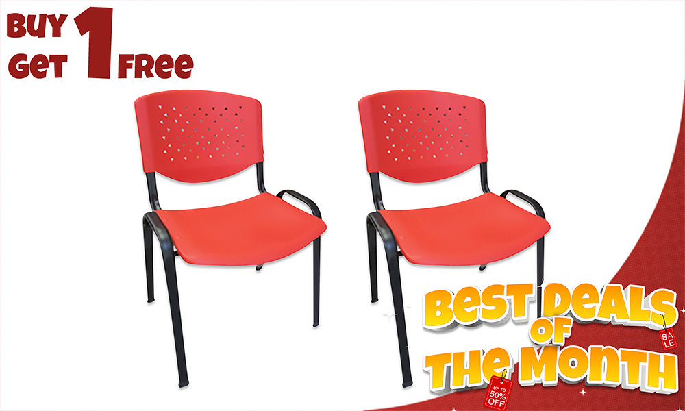 MULTI-PURPOSE CHAIR CF-304PL RED BUY ONE TAKE ONE(PHP 2,790.00)