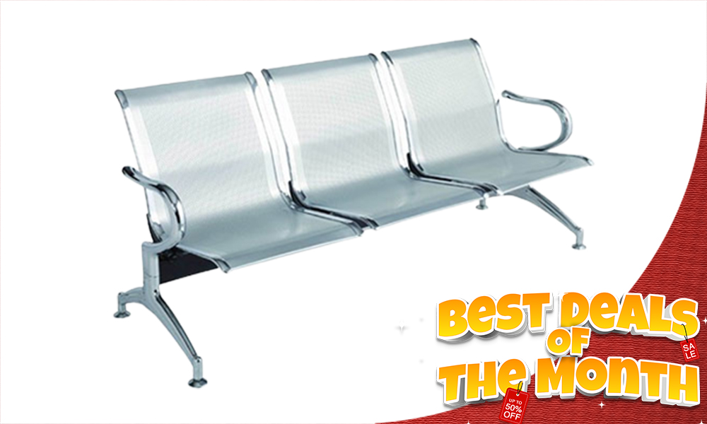 GANG CHAIR 3 SEATER ALL STEEL A61 (WAS PHP 5,995.00)