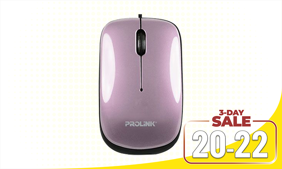 PROLINK PMR3001 RETRACTABLE OPTICAL MOUSE PURPLE (WAS PHP 210.00)