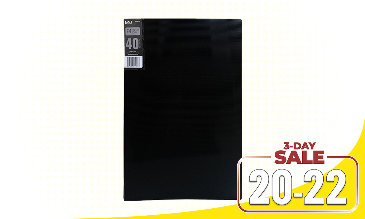 EAGLE CLEARBOOK 40PKT 9004FK F4 BLK (WAS PHP 120.00)