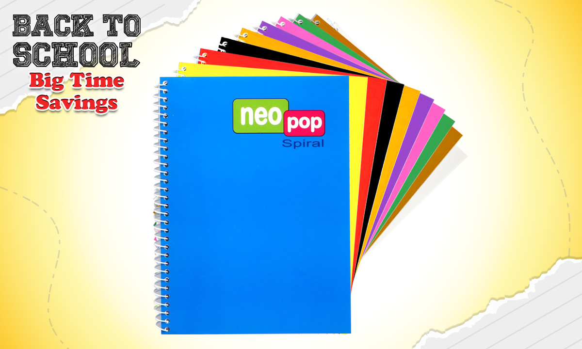 VECO NEOPOP SPIRAL NOTEBOOK 80 LEAVES 10S