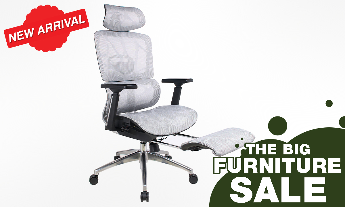 EXECUTIVE CHAIR L97 MESH WITH FOOTREST GRAY (WAS PHP 14,995.00)