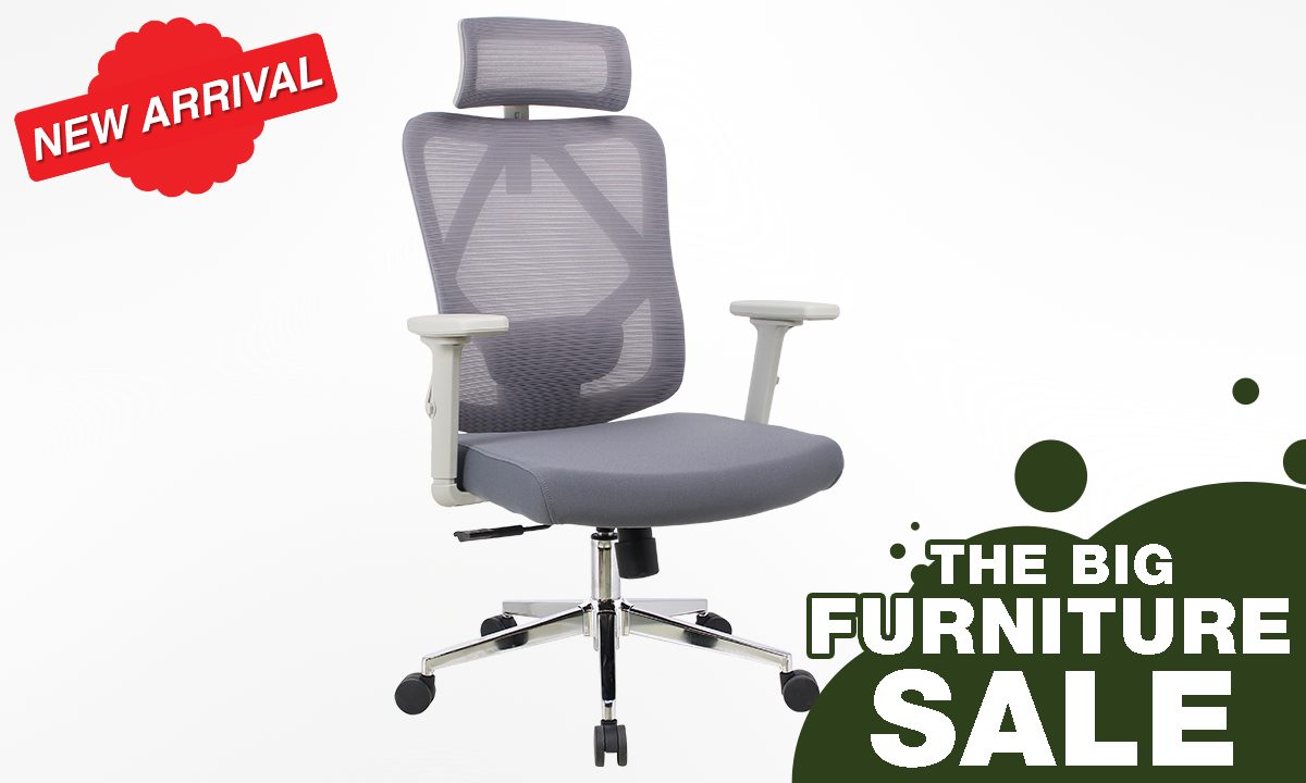 EXECUTIVE CHAIR M18G MESH WITH 3D ARM GRAY (WAS PHP 7,495.00)