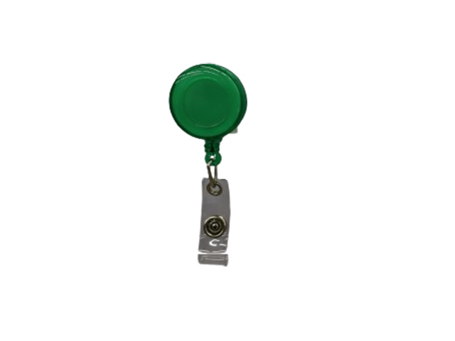 ID Clip Pull Out Transparent Green