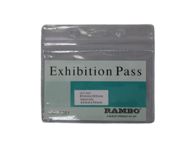 Rambo A001 ID Cardholder with Ziplock Clear Horizontal