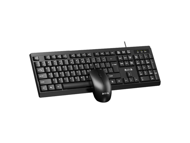 Aula AC101 Wired Keyboard & Mouse Combo Black