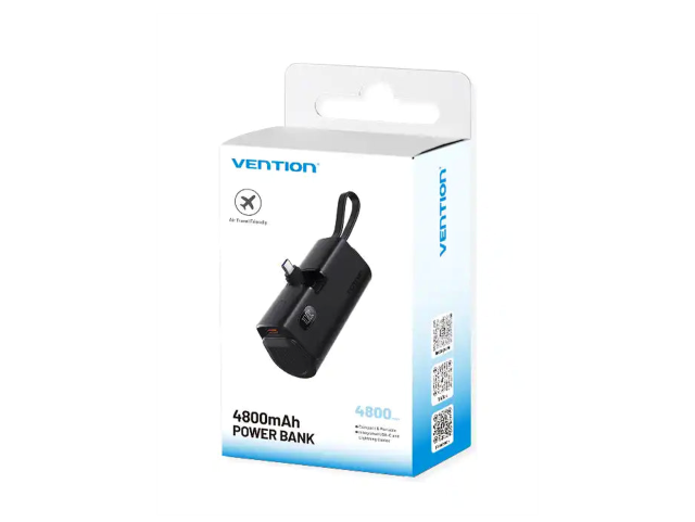 Vention Power Bank 4800mAh 22.5W Black