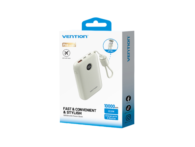 Vention 10000mAh Power Bank 22.5W Beige