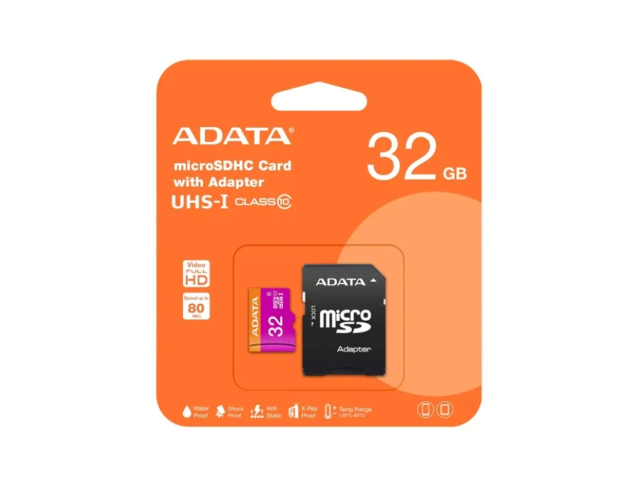 ADATA microSDHC with Adapter UHS-I Class10 32GB