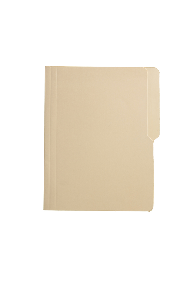 NonBrand Folder Pre-Punched 14PTS Letter Light Yellow 