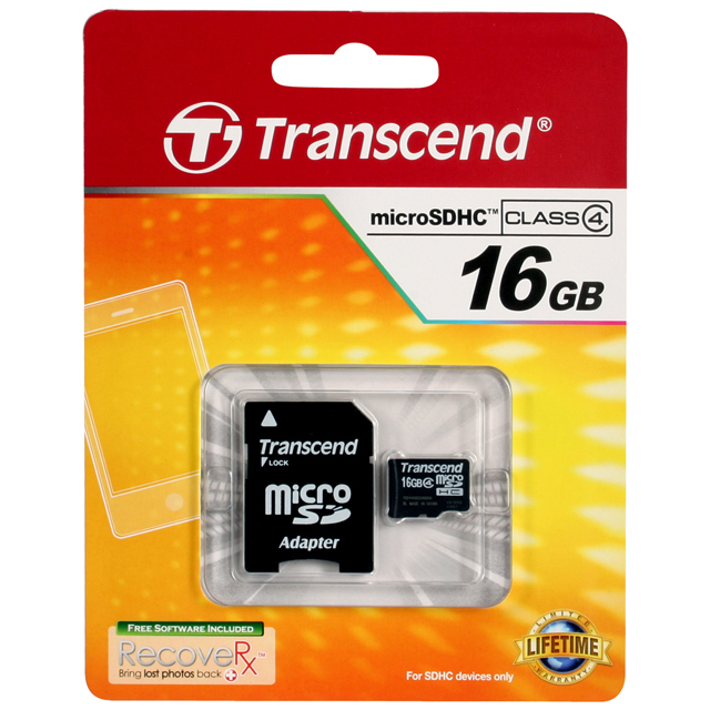 Transcend Micro SD Memory Card Assorted 16GB