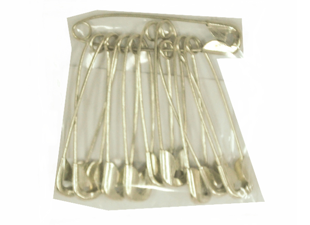 Fevelin Safety Pin Small Silver 10s