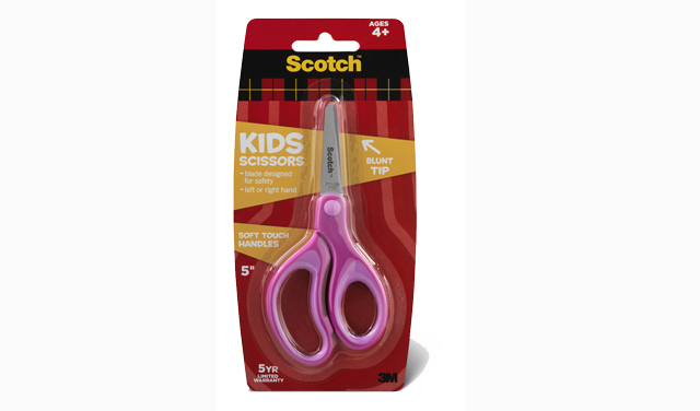 3M Scotch Kids Scissors w/Soft Touch Handles #1442B Asstd 5