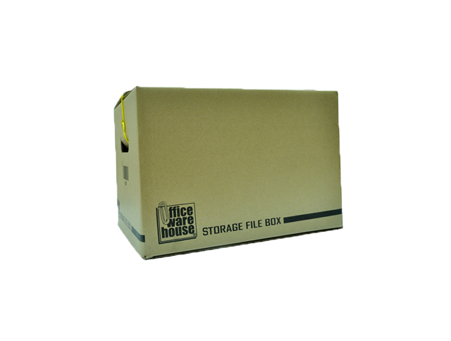 Office Warehouse Storage Box Overlap Brown 1pc