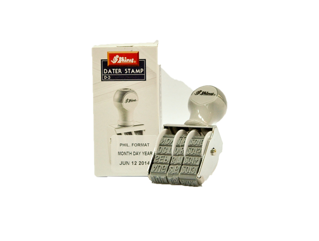 Shiny Dater Stamp D4 Gray S 4mm