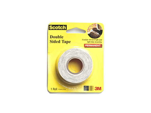 3M Scotch Double-Sided Tape White 18mmx10m 