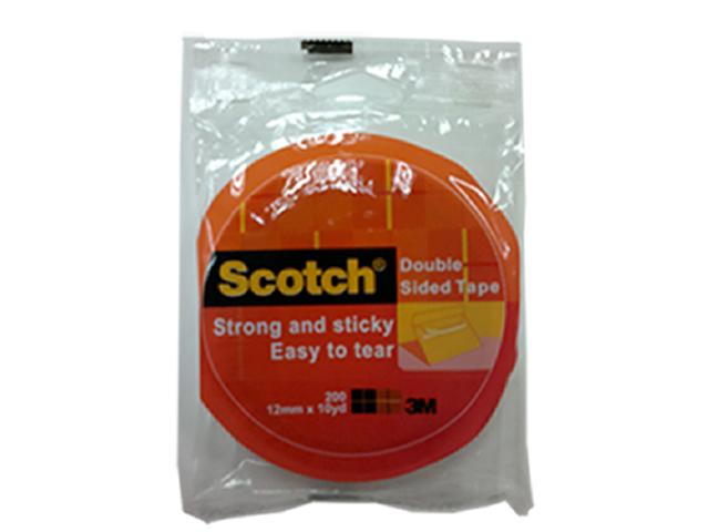 3M Scotch Double-Sided Tape White 12mmx10y