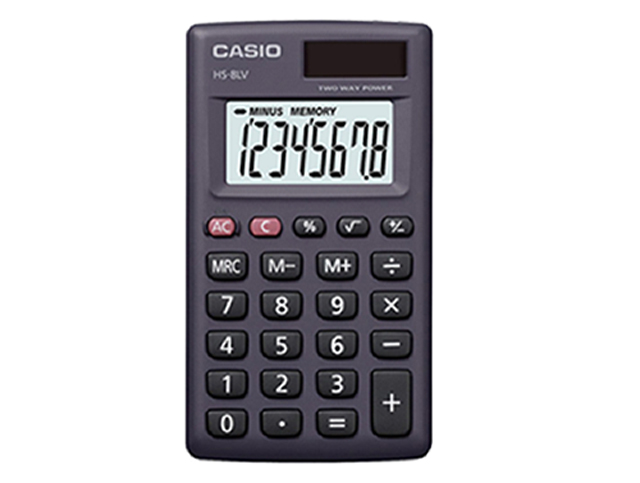 Casio Calculator HS8LV-BK/W 8 Digits