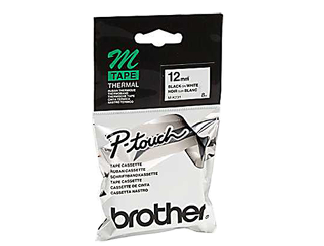 Brother MK-231 Label Tape Black on White12mm