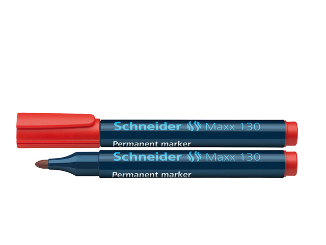 Schneider Maxx 130 Permanent Marker #113002 1-3mm Red 