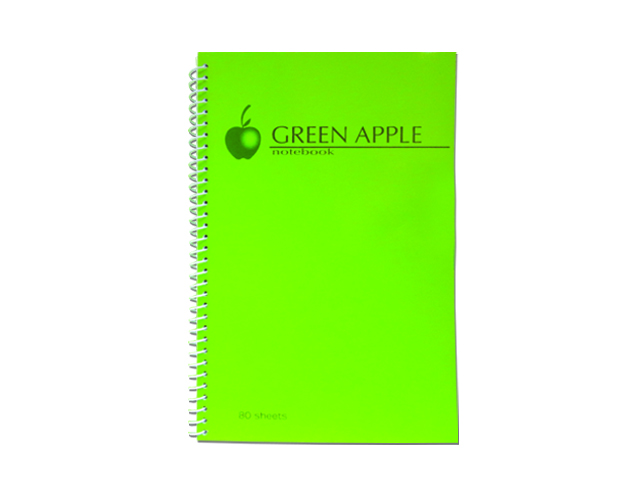Green Apple Spiral Notebook G0680 80LVS 152x216mm