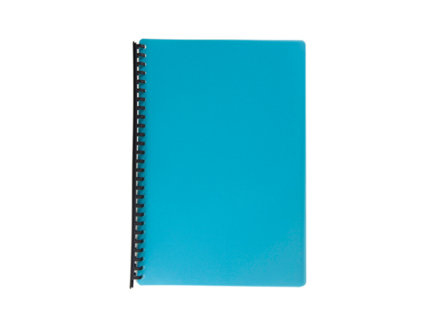 Clearbook Refillable Blue 27-Hole 20 Pockets Legal