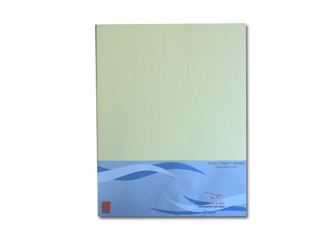 Prestige Concorde Laid Specialty Paper Cream 220gsm LTR 10s