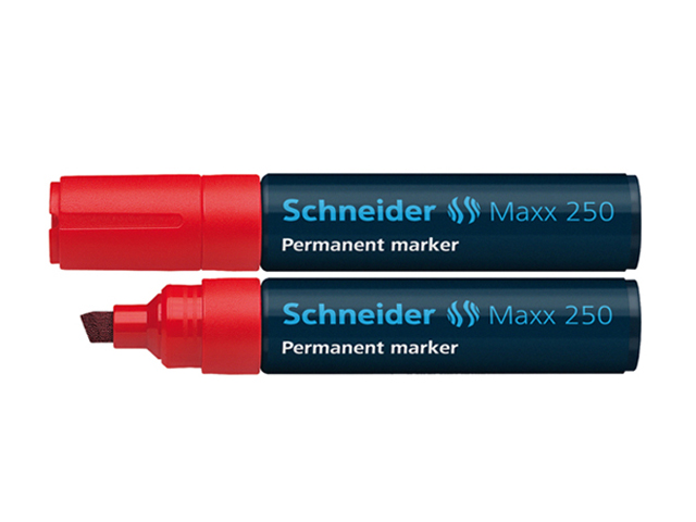Schneider Maxx 250 Permanent Marker Chisel 2-7mm Red