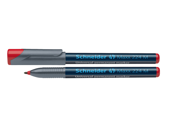 Schneider 224M Permanent OHP Marker 1202 1.0mm Red 
